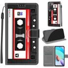 Voltage Coloured Drawing Magnetic Clasp Horizontal Flip PU Leather Case with Holder & Card Slots For Xiaomi Redmi 10(C10 Black Red Tape) - 1