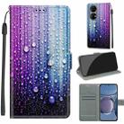 Voltage Coloured Drawing Magnetic Clasp Horizontal Flip PU Leather Case with Holder & Card Slots For Huawei P50(C05 Purple Blue Water Drops) - 1