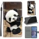 Voltage Coloured Drawing Magnetic Clasp Horizontal Flip PU Leather Case with Holder & Card Slots For Huawei P50(C18 Wood Board Panda) - 1