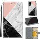 Voltage Coloured Drawing Magnetic Clasp Horizontal Flip PU Leather Case with Holder & Card Slots For Huawei P50 Pro(C07 Pink White Black) - 1