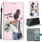 Voltage Coloured Drawing Magnetic Clasp Horizontal Flip PU Leather Case with Holder & Card Slots For Nokia G20 / G10 / 6.3(C09 Hug Flower) - 1