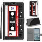 Voltage Coloured Drawing Magnetic Clasp Horizontal Flip PU Leather Case with Holder & Card Slots For Nokia G20 / G10 / 6.3(C10 Black Red Tape) - 1