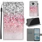 Voltage Coloured Drawing Magnetic Clasp Horizontal Flip PU Leather Case with Holder & Card Slots For Nokia G20 / G10 / 6.3(C13 Silver Pink Glitter) - 1