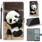 Voltage Coloured Drawing Magnetic Clasp Horizontal Flip PU Leather Case with Holder & Card Slots For Nokia G20 / G10 / 6.3(C18 Wood Board Panda) - 1