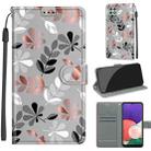 Voltage Coloured Drawing Magnetic Clasp Horizontal Flip PU Leather Case with Holder & Card Slots For Samsung Galaxy A22 5G(C19 Material Flower) - 1