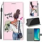 Voltage Coloured Drawing Magnetic Clasp Horizontal Flip PU Leather Case with Holder & Card Slots For ZTE Blade A7s 2020(C09 Hug Flower) - 1