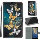 Voltage Coloured Drawing Magnetic Clasp Horizontal Flip PU Leather Case with Holder & Card Slots For ZTE Blade A31(C20 Gold Silver Flying Butterflies) - 1