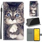 Voltage Coloured Drawing Magnetic Clasp Horizontal Flip PU Leather Case with Holder & Card Slots For ZTE Blade A71(C02 Fork Hand White Claw Cat) - 1