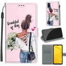 Voltage Coloured Drawing Magnetic Clasp Horizontal Flip PU Leather Case with Holder & Card Slots For ZTE Blade A71(C09 Hug Flower) - 1