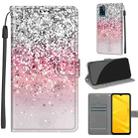 Voltage Coloured Drawing Magnetic Clasp Horizontal Flip PU Leather Case with Holder & Card Slots For ZTE Blade A71(C13 Silver Pink Glitter) - 1