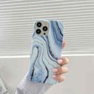 For iPhone 13 Marble Pattern TPU Protective Case(Shining Blue) - 1