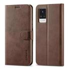 LC.IMEEKE Calf Texture Horizontal Flip Leather Case with Holder & Card Slots & Wallet For vivo V21(Brown) - 1