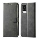 LC.IMEEKE Calf Texture Horizontal Flip Leather Case with Holder & Card Slots & Wallet For vivo V21(Black) - 1