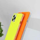 For iPhone 13 Fluorescence Soft TPU Straight-Edge Protective Case (Caramel) - 5