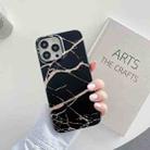 Gilding Marble Pattern Soft TPU Protective Case For iPhone 13(Black) - 1