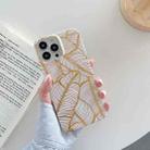 Gilding Marble Pattern Soft TPU Protective Case For iPhone 13(Gold) - 1