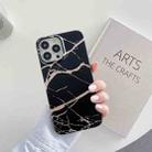 For iPhone 13 Pro Max Gilding Marble Pattern Soft TPU Protective Case (Black) - 1