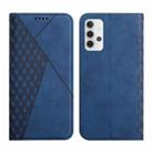 For Samsung Galaxy A32 4G Diamond Pattern Splicing Skin Feel Magnetic Horizontal Flip Leather Case with Card Slots & Holder & Wallet(Blue) - 1