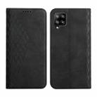 For Samsung Galaxy A42 5G Diamond Pattern Splicing Skin Feel Magnetic Horizontal Flip Leather Case with Card Slots & Holder & Wallet(Black) - 1