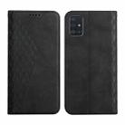 For Samsung Galaxy A71 5G Diamond Pattern Splicing Skin Feel Magnetic Horizontal Flip Leather Case with Card Slots & Holder & Wallet(Black) - 1