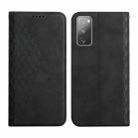 For Samsung Galaxy S20 FE Diamond Pattern Splicing Skin Feel Magnetic Horizontal Flip Leather Case with Card Slots & Holder & Wallet(Black) - 1