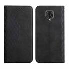 For Xiaomi Redmi Note 9 Pro Diamond Pattern Splicing Skin Feel Magnetic Horizontal Flip Leather Case with Card Slots & Holder & Wallet(Black) - 1