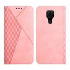 For Xiaomi Redmi Note 9 Diamond Pattern Splicing Skin Feel Magnetic Horizontal Flip Leather Case with Card Slots & Holder & Wallet(Rose Gold) - 1