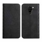 For Xiaomi Redmi Note 9 Diamond Pattern Splicing Skin Feel Magnetic Horizontal Flip Leather Case with Card Slots & Holder & Wallet(Black) - 1