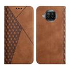 For Xiaomi Mi 10T Lite 5G Diamond Pattern Splicing Skin Feel Magnetic Horizontal Flip Leather Case with Card Slots & Holder & Wallet(Brown) - 1
