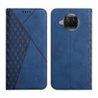 For Xiaomi Mi 10T Lite 5G Diamond Pattern Splicing Skin Feel Magnetic Horizontal Flip Leather Case with Card Slots & Holder & Wallet(Blue) - 1