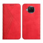 For Xiaomi Mi 10T Lite 5G Diamond Pattern Splicing Skin Feel Magnetic Horizontal Flip Leather Case with Card Slots & Holder & Wallet(Red) - 1