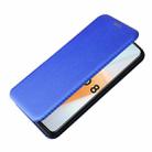 For vivo iQOO 8 Carbon Fiber Texture Horizontal Flip TPU + PC + PU Leather Case with Card Slot(Blue) - 7