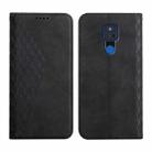 For Motorola Moto G Play 2021 Diamond Pattern Splicing Skin Feel Magnetic Horizontal Flip Leather Case with Card Slots & Holder & Wallet(Black) - 1