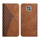 For Motorola Moto G Power 2021 Diamond Pattern Splicing Skin Feel Magnetic Horizontal Flip Leather Case with Card Slots & Holder & Wallet(Brown) - 1