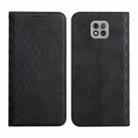 For Motorola Moto G Power 2021 Diamond Pattern Splicing Skin Feel Magnetic Horizontal Flip Leather Case with Card Slots & Holder & Wallet(Black) - 1