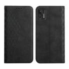 For Motorola Moto G Stylus 2021 Diamond Pattern Splicing Skin Feel Magnetic Horizontal Flip Leather Case with Card Slots & Holder & Wallet(Black) - 1