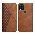 For Motorola Moto G Stylus 2021 5G Diamond Pattern Splicing Skin Feel Magnetic Horizontal Flip Leather Case with Card Slots & Holder & Wallet(Brown) - 1