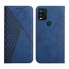 For Motorola Moto G Stylus 2021 5G Diamond Pattern Splicing Skin Feel Magnetic Horizontal Flip Leather Case with Card Slots & Holder & Wallet(Blue) - 1