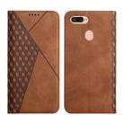 For OPPO A7 / A5s / A12 Diamond Pattern Splicing Skin Feel Magnetic Horizontal Flip Leather Case with Card Slots & Holder & Wallet(Brown) - 1