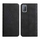 For OPPO A52 / A72 / A92 Diamond Pattern Splicing Skin Feel Magnetic Horizontal Flip Leather Case with Card Slots & Holder & Wallet(Black) - 1