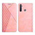 For OPPO Realme 6i / 5 Diamond Pattern Splicing Skin Feel Magnetic Horizontal Flip Leather Case with Card Slots & Holder & Wallet(Rose Gold) - 1