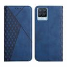 For OPPO Realme 8 / 8 Pro Diamond Pattern Splicing Skin Feel Magnetic Horizontal Flip Leather Case with Card Slots & Holder & Wallet(Blue) - 1