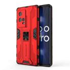 For vivo iQOO 8 Pro Supersonic PC + TPU Shock-proof Protective Case with Holder(Red) - 1