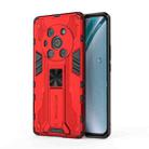 For Honor Magic3 Leather Version Supersonic PC + TPU Shock-proof Protective Case with Holder(Red) - 1