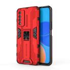 For Honor Play 5T Pro Supersonic PC + TPU Shock-proof Protective Case with Holder(Red) - 1