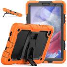 Shockproof Colorful Silica Gel + PC Protective Case with Holder & Shoulder Strap For Samsung Galaxy A7 Lite T220 / T225(Orange) - 1