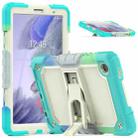 Shockproof Colorful Silica Gel + PC Protective Case with Holder & Shoulder Strap For Samsung Galaxy A7 Lite T220 / T225(Colorful Blue) - 1