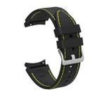 For Samsung Galaxy Watch4 / Watch4 Classic Silicone Stitching Watch Band(Black Yellow) - 1