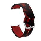 For Samsung Galaxy Watch4 / Watch4 Classic Silicone Printing Watch Band(Camouflage Red) - 1