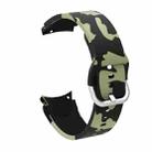 For Samsung Galaxy Watch4 / Watch4 Classic Silicone Printing Watch Band(Camouflage Green) - 1